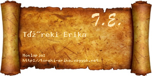 Töreki Erika névjegykártya
